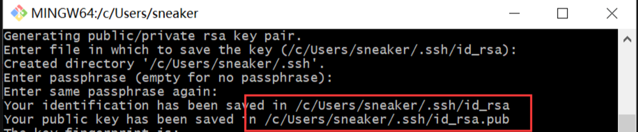 你的ssh key保存位置